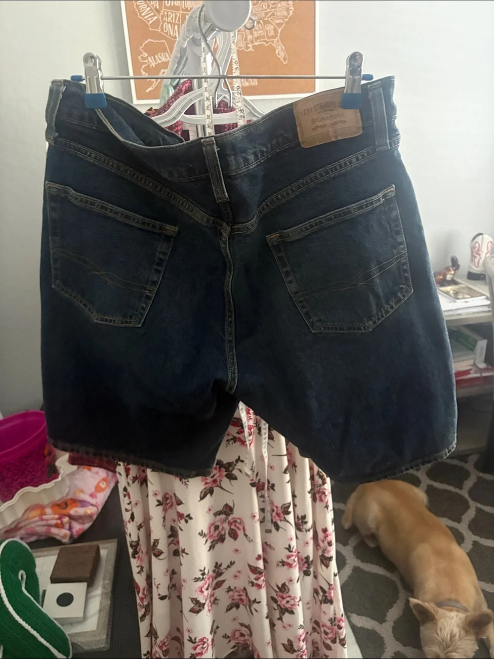 Levi's Dark Blue Denim Jean Shorts